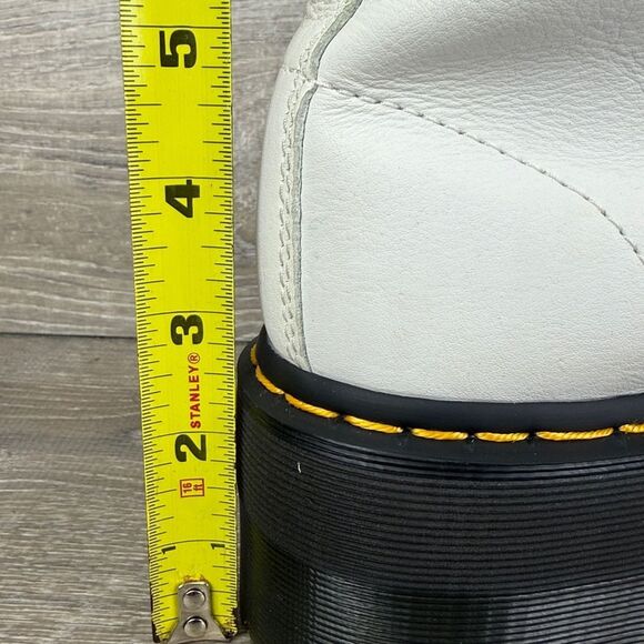 Dr Martens 1460 Pascal Max Women’s Sz 7 White Leather Platform Combat Boots - Picture 11 of 11